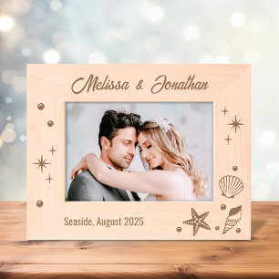 Cadres Gravés Coquillages et perles de poisson étoilé 7x5