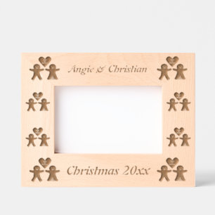 Cadres Gravés Cume Noël Gingerbread Couple Custom