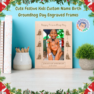 Cadres Gravés Cute Festive Enfants Nom personnalisé Birth Ground