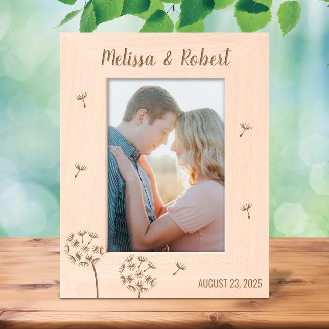 Cadres Gravés Dandelion Fleurs Couple Anniversaire 5x7 (Créateur téléchargé)
