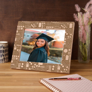 Cadres Gravés Décor de bureau du Motif de carte de circuits info