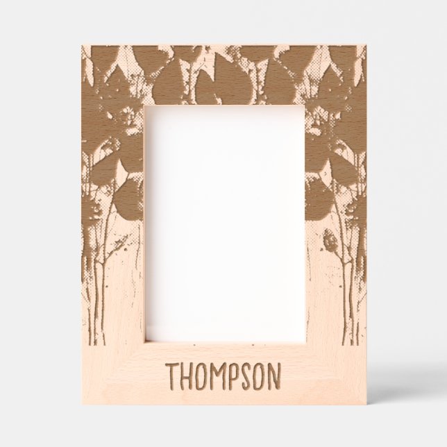 Cadres Gravés Design forestier Bois personnalisé (Recto)
