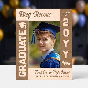 Cadres Gravés Diplôme de police de Varsity Classe de l'année et 