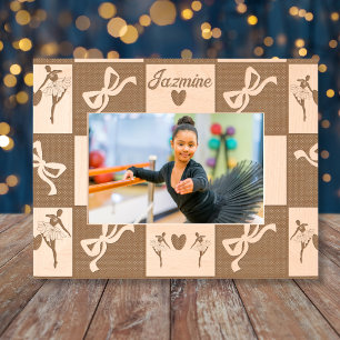 Cadres Gravés Élégante Ballerina Dancer's Keepsaké avec nom