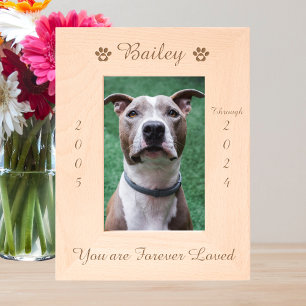 Cadres Gravés Empreinte de patte personnalisé Pet Memorial Bois 