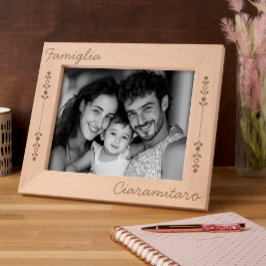 Cadres Gravés Famiglia Personalized Wooden Frame - Family Name