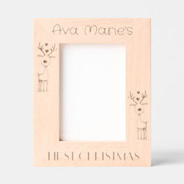 Cadres Gravés First Christmas, Personalized  5 x 7" Portrait 