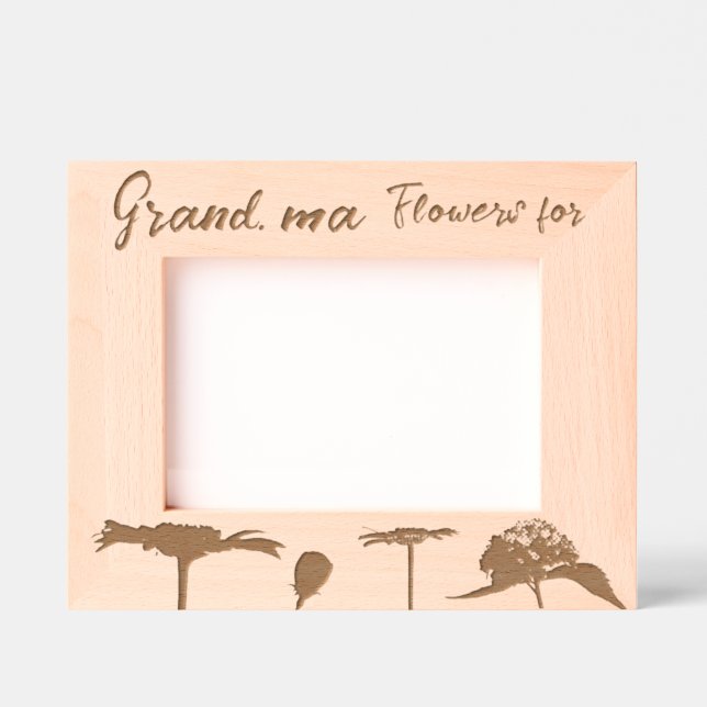 Cadres Gravés Fleurs de printemps élégantes personnalisées (Recto)