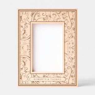 Cadres Gravés Flourissement tourbillonnant tout-en-un design ave