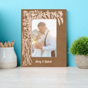 Cadres Gravés Frontière des feuillages et papillons floraux bota