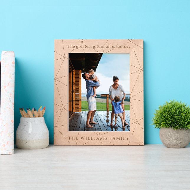 Cadres Gravés Géométrique amusante | Nom de famille et devis (Créateur téléchargé)