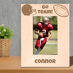 Cadres Gravés Go Team Football Nom personnalisé