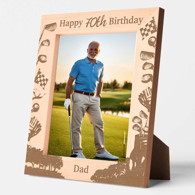 Cadres Gravés Golf Anniversaire Retraite papa grand-père Photo (Créateur téléchargé)