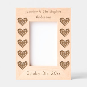 Cadres Gravés Gothique Melting Amour Coeur Personnalisé Mariage