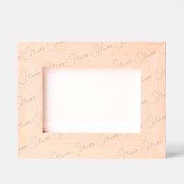 Cadres Gravés Handwritten-Style Personalized Wood Frame, 7x5, 