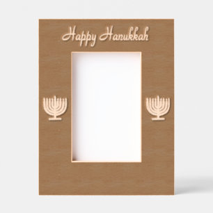 Cadres Gravés Hanoukka Menorah 4Sarah Laser
