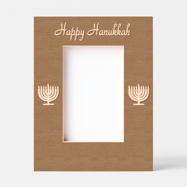 Cadres Gravés Hanoukka Menorah 4Sarah Laser (Recto)