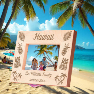 Cadres Gravés Hawaiian Thème Vacances Été Pour Famille Hawaii