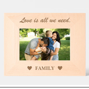 Cadres Gravés Jote Family quote Custom Wood Picture Frames