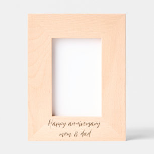 Cadres Gravés Joyeux anniversaire maman & papa typographie