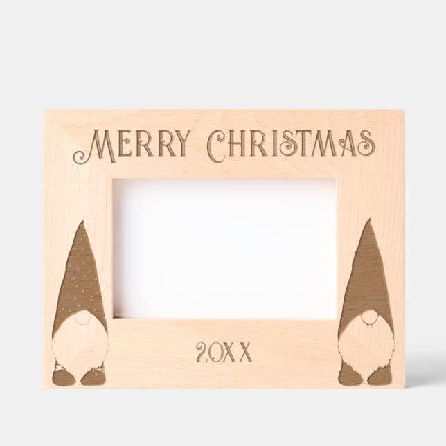 Cadres Gravés Joyeux Noël avec deux Gnomes (Recto)