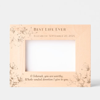 Cadres Gravés JW Baptism Gift Keepsaké pour les nouvelles soeurs