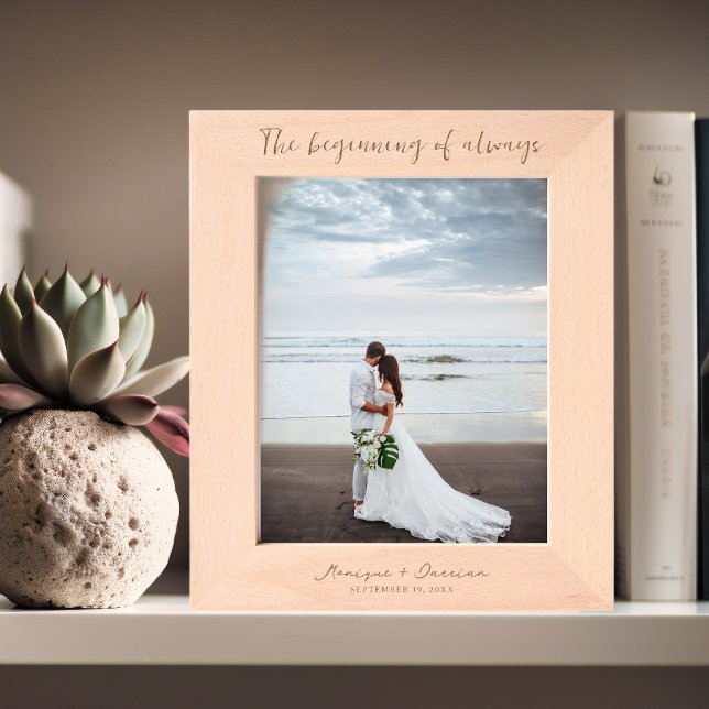 Cadres Gravés Le début de toujours | Monogramme des jeunes marié (Créateur téléchargé)