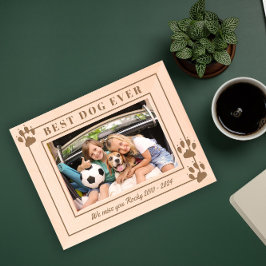 Cadres Gravés le mémorial du meilleur chien de tous les jours