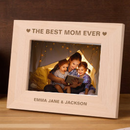 Cadres Gravés Les meilleurs coeurs et noms de maman