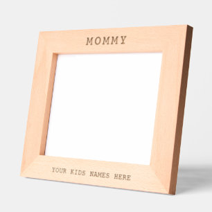 Cadres Gravés Maman Enfants Noms Maman Cadeau Famille Photo