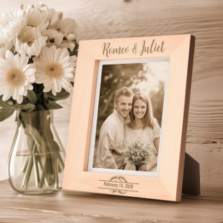 Cadres Gravés Mariage personnalisé, laser Anniversaire
