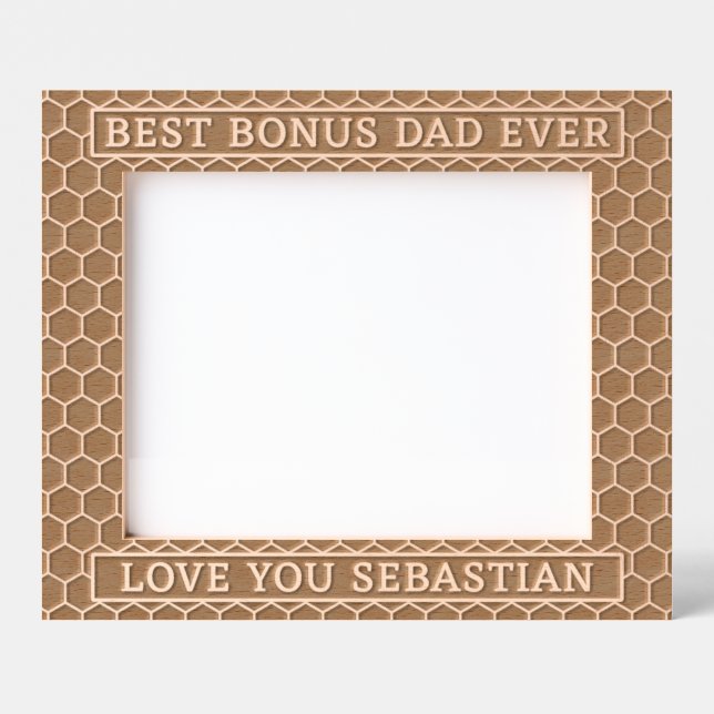 Cadres Gravés Meilleur Bonus Papa Jamais Aimez-Vous Stepfather C (Recto)