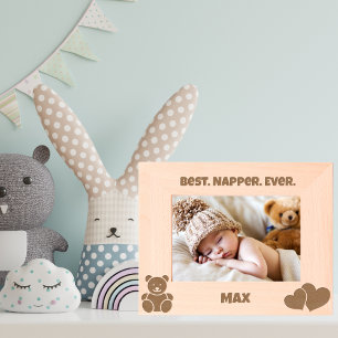 Cadres Gravés Meilleur Napper Jamais, Mignonne Bébé Personnalisé