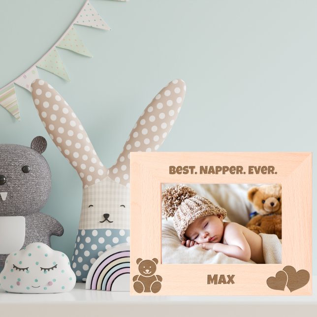 Cadres Gravés Meilleur Napper Jamais, Mignonne Bébé Personnalisé (Créateur téléchargé)