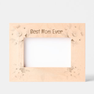 Cadres Gravés Meilleure maman jamais   Frontières florales