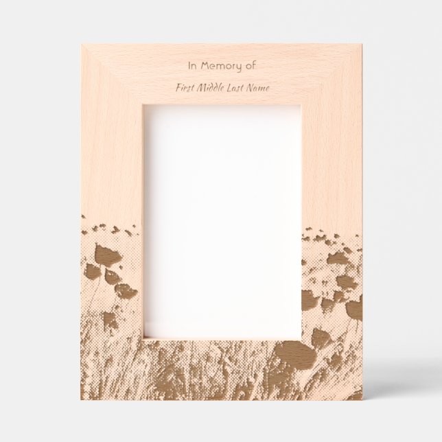 Cadres Gravés Memorial Keepsake  Field Red Poppy (Recto)