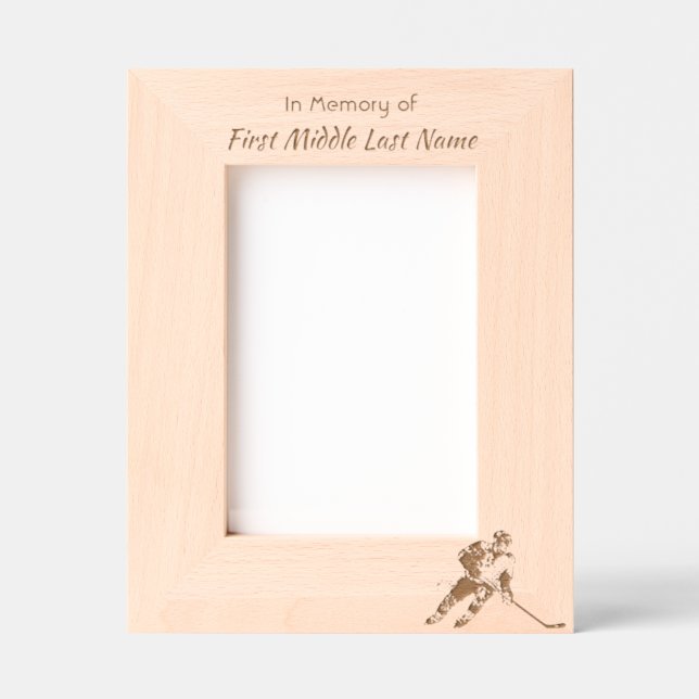 Cadres Gravés Memorial Keepsake  Hockey Player Sport (Recto)