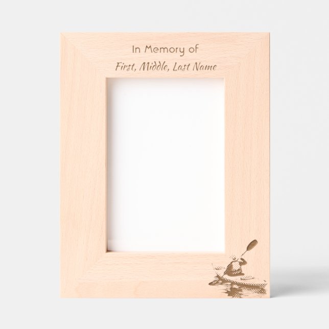 Cadres Gravés Memorial Keepsaké Kayaking Sport (Recto)