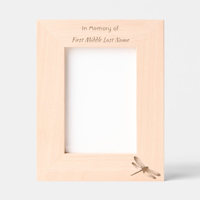 Cadres Gravés Memorial Keepsake Remembrance Custom Dragonfly (Recto)