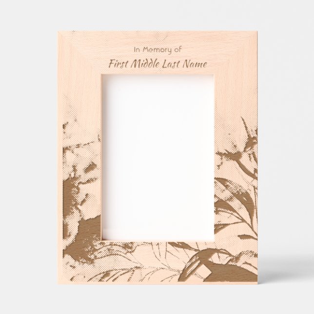 Cadres Gravés Memorial Keepsake  Watercolor Foliage  (Recto)
