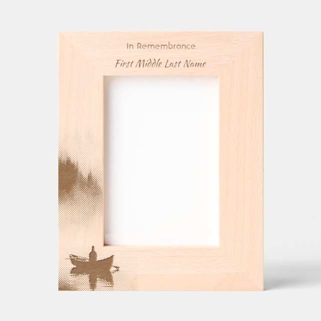 Cadres Gravés Memory Remembrance Keepsake Wilderness Lake Canoe (Recto)