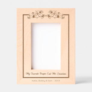 Cadres Gravés Mes Gens Favoris M'Appelent Grand-Mère Floral 4x6P