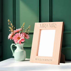 Cadres Gravés Minimal M & M. Newlyweds Mariage Gift Keepsaké