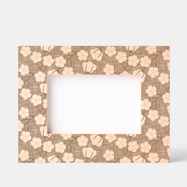 Cadres Gravés Mocha Mousse - Fleur de coton (Recto)