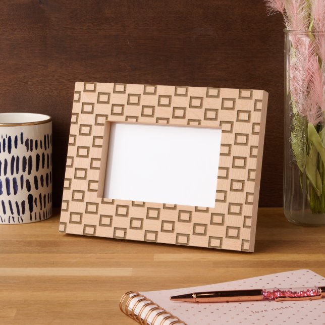 Cadres Gravés Modern Rectangles Laser Etched Picture Frame (Gauche)