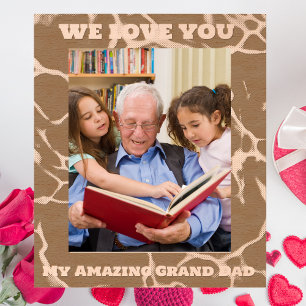 Cadres Gravés Mon Extraordinaire Grand Papa Message d'Amour Cade