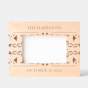 Cadres Gravés Monogramme de vigne florale Mariage