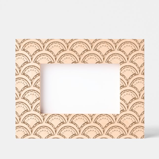 Cadres Gravés motif damassé floral bleu (Recto)