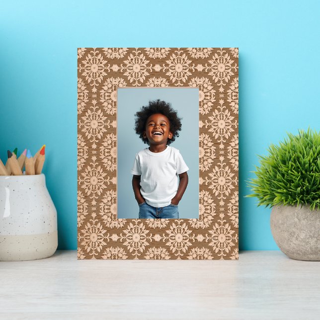 Cadres Gravés Motif de carreaux de fleurs négatif (Créateur téléchargé)