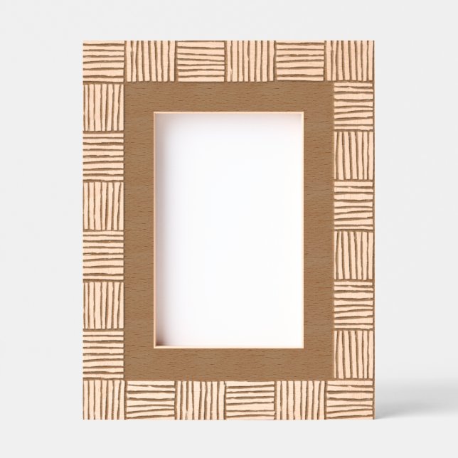 Cadres Gravés Motif de tissage moderne Aucun texte gravé (Recto)